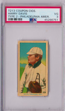 1914 T213 Coupon Cigarettes Type 2 Harry Davis PSA 3 P1263