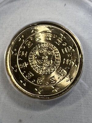 2002 Portugal 20 Cents Graded MS 65 by ANACS - Image 1 of 4