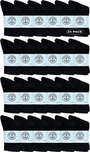 Wholesale Kids Crew Socks, Childrens Cotton Casual Crew Socks Size 6-8 - Picture 1 of 7