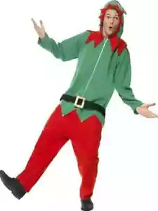 Costume Elfo Adulto M Natale Vestito Fantasia Maschio Natale Medio Sito Pezzo Unisex - Foto 1 di 24