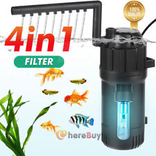 Internal Aquarium Fish Tank UV Sterilizers Filters Submersible Oxygen Water Pump