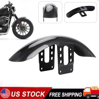 Carenado guardabarros delantero de carbono para Sportster XL 883 1200 48 72 1988-2025 Foto 1 de 4