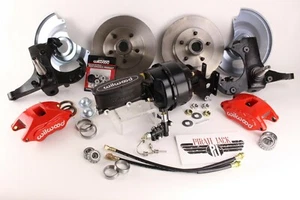 1967-72 Chevy C10 5 Lug Power Red Wilwood Caliper Disc Brake Conversion - Picture 1 of 10