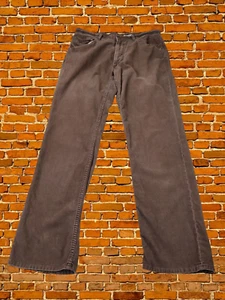 POLO RALPH LAUREN SIZE W34 L32 BROWN JEANS CORDUROY STRAIGHT DENIM MENS 34X32 - Picture 1 of 7