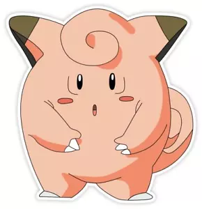 Adesivo decalcomania vinile Pokemon Clefairy *TAGLIE* da parete - Foto 1 di 2