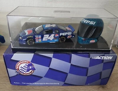 Jeff Gordon #24 Pepsi 1:32 carro de ação conjunto de capacete 1:4 1999 edição limitada RARO - Imagem 1 de 2