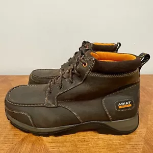 Ariat Mens Chukka Boots Brown Leather Edge LTE Composite Toe Work Size 13D - Picture 1 of 17