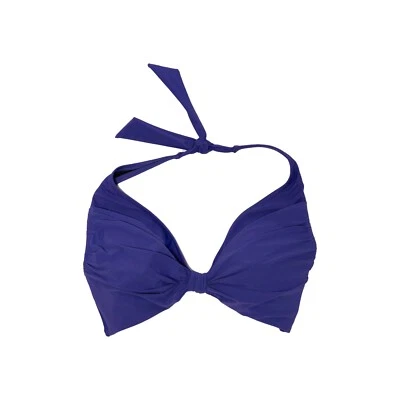 Gottex Women Halter Bikini Top E Cup Royal Purple Size 8 3818 - Image 1 of 2