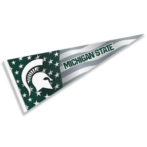 Michigan State Spartans Nation USA Stars and Stripes Pennant Full Size Pennant - Picture 1 of 4