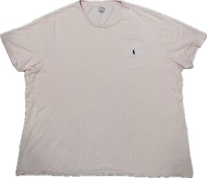 Men’s Ralph Lauren T-Shirt Pink Comfort 100% Cotton Size XXXXL(4XL/4XB)