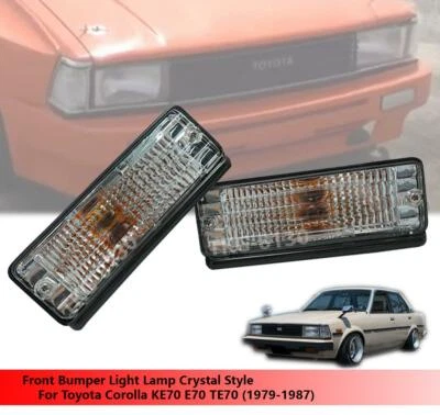 Lámpara de luz de parachoques delantera de cristal para Toyota Corolla KE70 E70 TE70 1979-1987 Foto 1 de 4