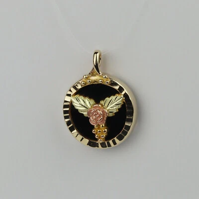 Colgante "rosa" Landstroms oro Black Hills, ónix negro para mujer Foto 1 de 3