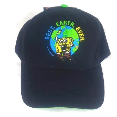 Nickelodeon 海绵宝宝帽子平沿帽可调节有史以来最好的地球 — 第 1/4 张图片