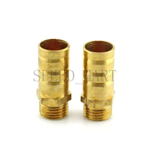2pcs 14mm 1/4" Brass Barbed Hose Tube Fuel Pipe Fittings Coupler Connector - Imagen 1 de 4
