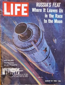 ORIGINAL Vintage LIFE Magazine August 24 1962 Russian Space Feat - Picture 1 of 8