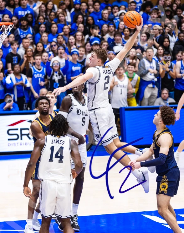 Cooper Flagg Auto 8x10 Signed Duke Blue Devils Reprint Photo Dunk College - Image 1 of 1