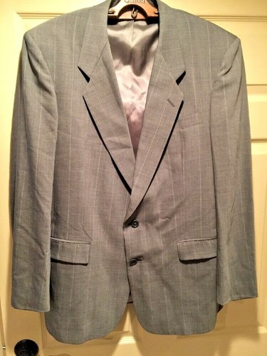 Blazer Christian Dior Abito Uomo Grigio Strisce Vintage Cappotto Monsieur Giacca 44L