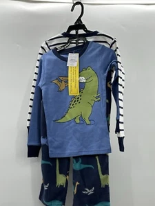 NWT Carter's Boys 4T flannel dinosaur pajamas set ** 3 pieces ** - Picture 1 of 6