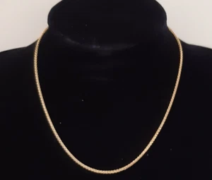 Unisex 9ct Gold Spiga Chain 16inch Length - 1.5mm width Wheat Chain 3.7grams - Picture 1 of 6