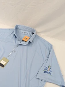 NWT HL Sport Horn Legend Ice Blue Golf Polo Shirt The First Tee oKC Mens Large - Picture 1 of 8