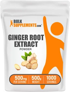 BulkSupplements Ginger Root Extract Powder - 500mg per Serving - Picture 1 of 12