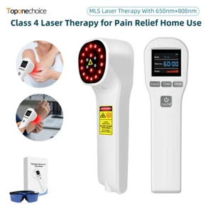808+650nm Kaltlaser Therapiegerät Schmerzlinderung weiches Rotlicht Laser Behandlung - Bild 1 von 20