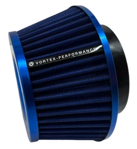 Filtro de aire de cono corto ajustable 3 3,5 4 pulgadas entrada alto flujo pequeño delgado AZUL V - Imagen 1 de 21