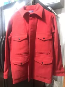 Cappotto da caccia PENDLETON Mackinaw Cruiser 100% lana vintage rosso shacket - Foto 1 di 12