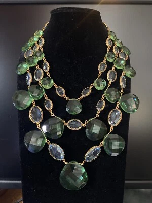 Роскошное граненое ожерелье Joan Rivers Red Carpet 16 дюймов с удлинителем 3 дюйма - изумруд - Изображение 1 из 4