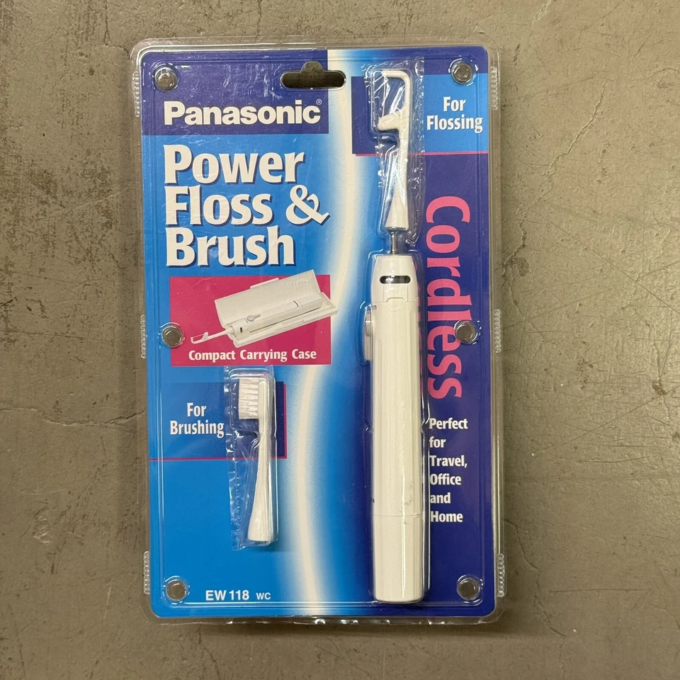 老式全新松下无绳电源线和刷子紧凑型手提箱EW118 — 第 1/2 张图片