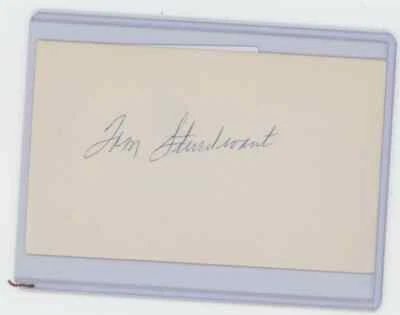 Tom Sturdivant 1956 Yankees signed 3x5 index card Beckett authentic - Image 1 of 2