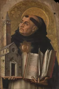 St. Thomas von Aquin von Carlo Crivelli 1476 Kunst Malerei Druck - Bild 1 von 1