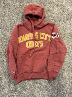 Mitchell & Ness Kansas City Chiefs Sweatshirt Mens XSmall Red Throwbacks Hoodie - Изображение 1 из 4