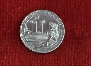 2019 American Memorial Park Quarter Circulated - Picture 1 of 4