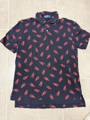 Polo Ralph Lauren Shirt Mens Small S Navy Red Lobster Print Cotton Casual - Image 1 of 4