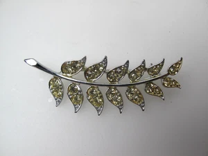 Sarah Coventry Vintage signierte Blumenbrosche silberfarben, Pavé Strass 2 1/2" - Bild 1 von 5