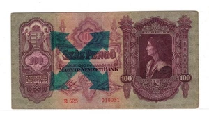 Hungary Fantasy Nazi overprint. 01.07.1930. 100 Pengo. P-98. - Picture 1 of 2