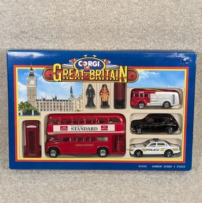 Corgi Great Britain London Scene Set With 4 vehicles & figures 92565 Rare 1992 - Image 1 of 4