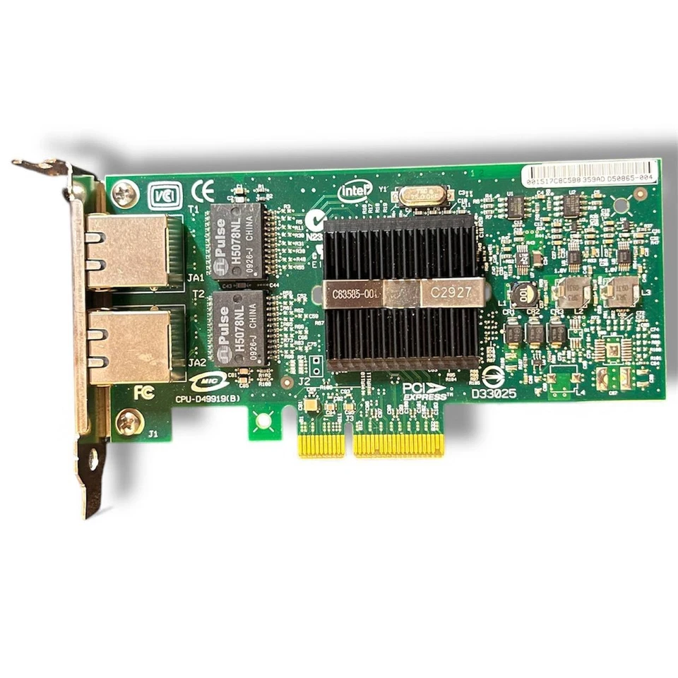 INTEL PRO/1000 PT Dual Port NIC PCI-E x4 Server Adapter Low Profile D50865-004 - Bild 1 von 3