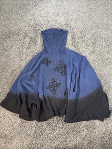 CAAMANO 100% Alpaca Peru Sz Large Embroidered ART Sweater Cape soft - Picture 1 of 4