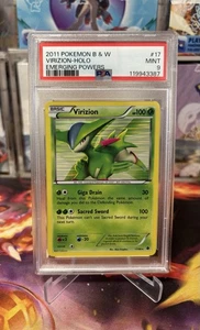 PSA 9 Virizion Emerging Powers 17/98 Holo Rare 2011 B&W Pokémon TCG POP:27 - Picture 1 of 2