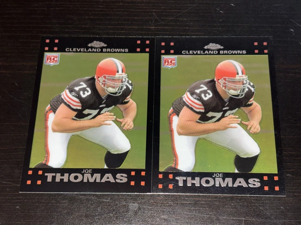 (2) Card Lot 2007 Topps Chrome Joe Thomas #264 Cleveland Browns HOF - Image 1 of 1