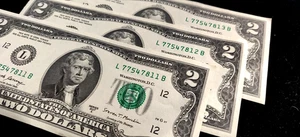 (3) 2017 A GRÜNES SIEGEL 2 $ ZWEI-DOLLAR-SCHEINE ` FORTLAUFENDE SERIENNUMMERN #11-13 - Bild 1 von 6