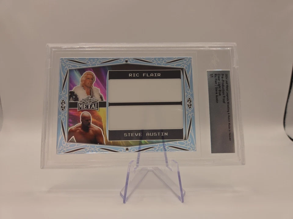 2024 Leaf Metal Legends RIC FLAIR & 'STONE COLD' STEVE AUSTIN 1/1 Slabbed Proof - Image 1 of 3