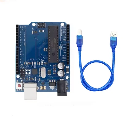 Arduino Uno Compatible ATMEGA328P DIP 28 Package W/ USB B Cable 32KB ROM 2KB RAM - Image 1 of 3