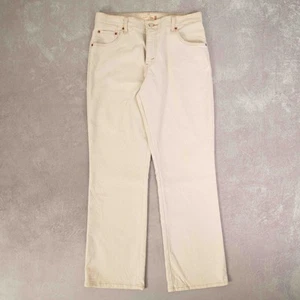 Levi's Vintage 550 Flared Cord Trousers W34 L32 Women's Cream Corduroy - Picture 1 of 6