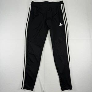 Adidas Black Track Pants With White Stripes Size Medium - Picture 1 of 8