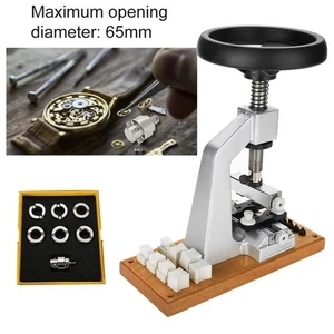 Abridor de caja de reloj de banco herramienta abridor trasero con 6 troqueles acero + aluminio y - Imagen 1 de 24