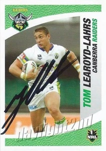 Signed 2008 CANBERRA RAIDERS NRL Card TOM LEAROYD-LAHRS Centenary Telegraph - Picture 1 of 1