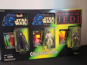 Star Wars Jedi Collectors 3 Pack Kenner 1997 Luke AT-ST Leia Foil New Figures - Picture 1 of 6